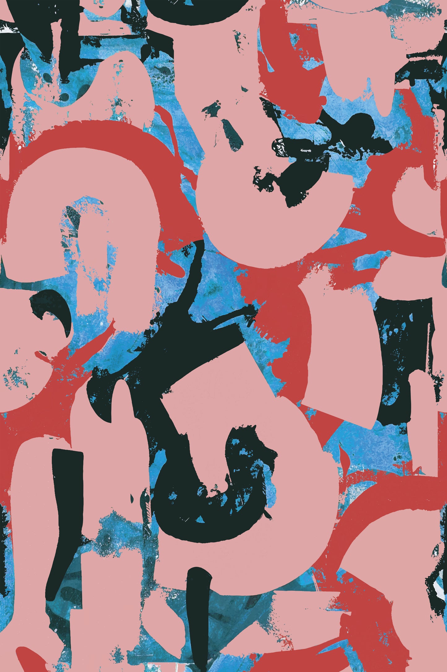 solace long kimono pink & red