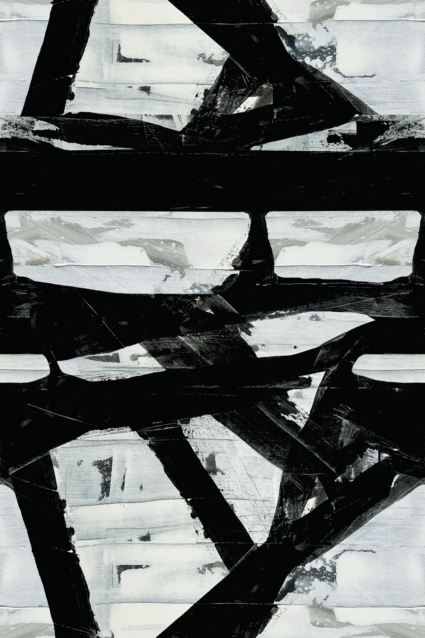 gox long kimono black & white